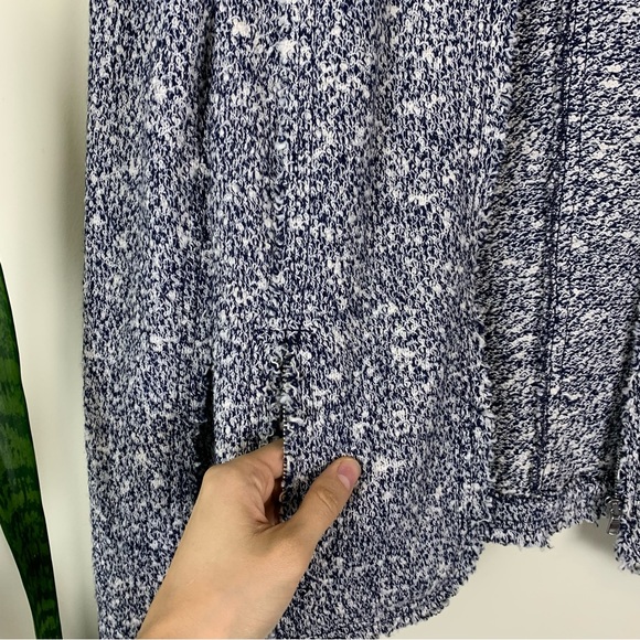 Rebecca Taylor Frayed Edge Cropped Tweed Jacket - Size 8 - Picture 11 of 16